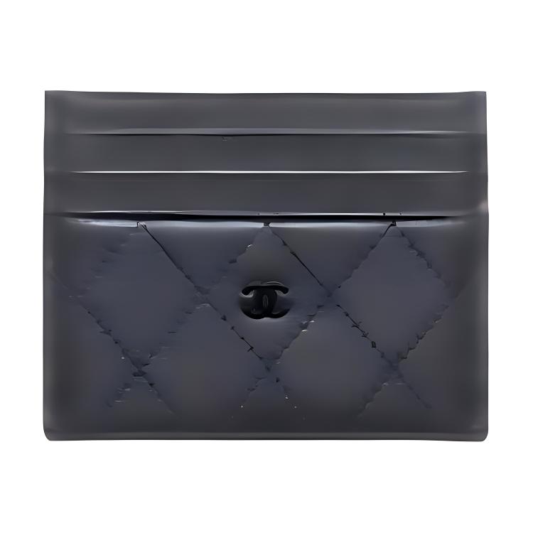 

CHANEL Женский кардхолдер из телячьей кожи черный