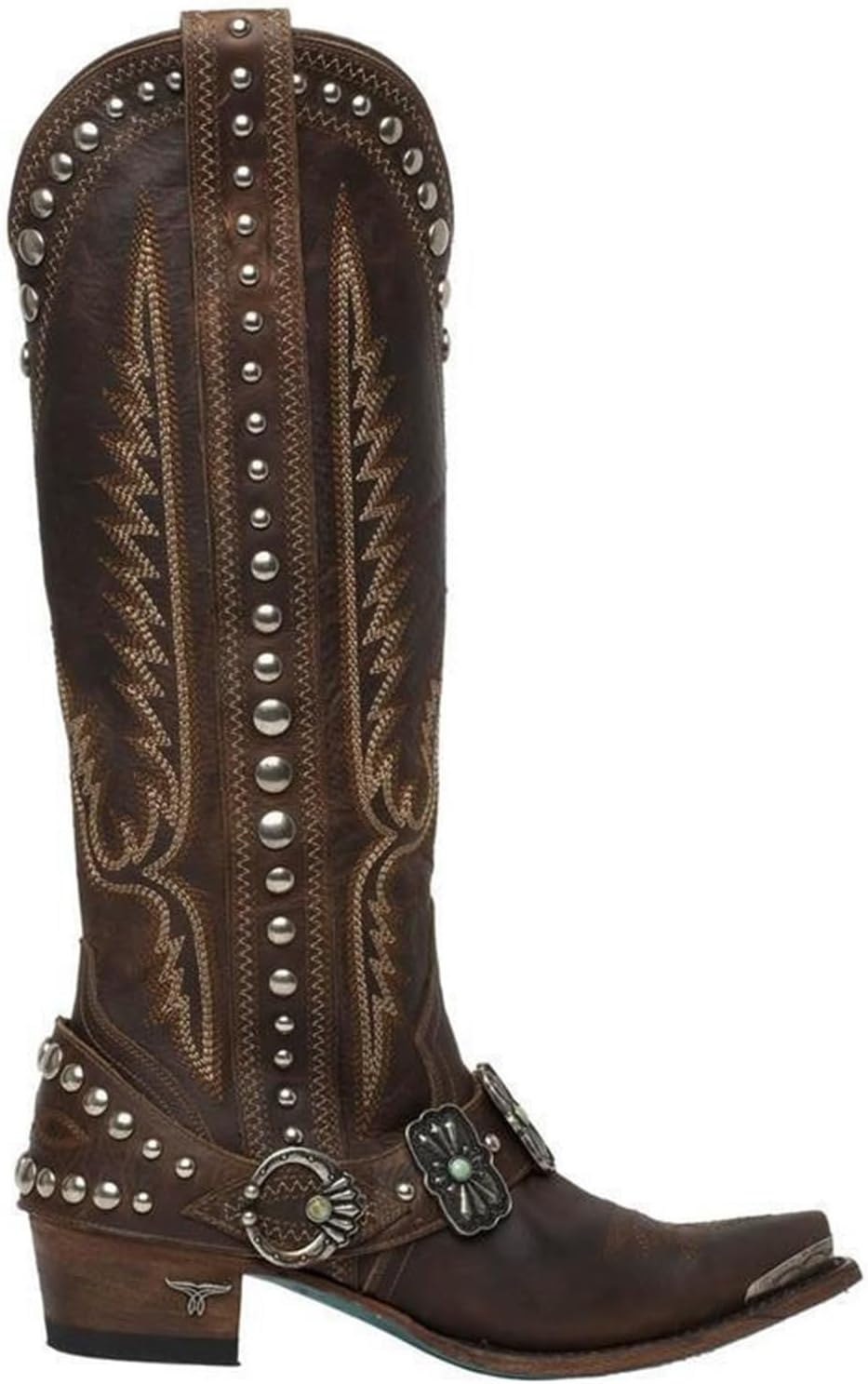 

Мужские и женские ковбойские высокие ботинки DHAEY, модные ретро, с низким каблуком, заостренным носком, дышащие и удобные, сапоги рыцаря, классические западные ботинки для весны и осени (Цвет: черный, Размер: 5 женский / 3,5 мужской)