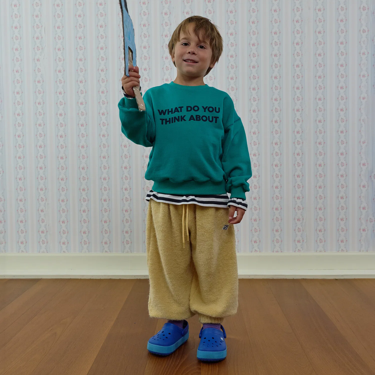 Детские махровые спортивные брюки Whatdoyouthinkabout Terry, цвет Butter