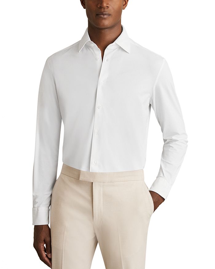 

Путешественник Voyager Slim Fit Travel Shirt REISS, белый