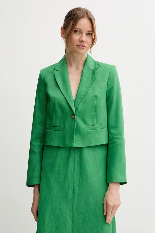 

Льняной пиджак United Colors Of Benetton, зеленый
