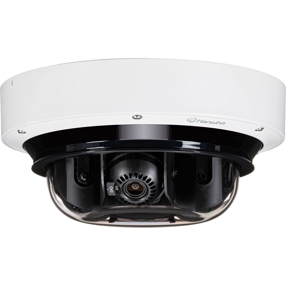 

Уличная сетевая купольная камера Hanwha Vision 4 x 8 Мп с 4 каналами, ИК-подсветкой, ИИ, разрешением 4K и объективами 3,3-5,7 мм