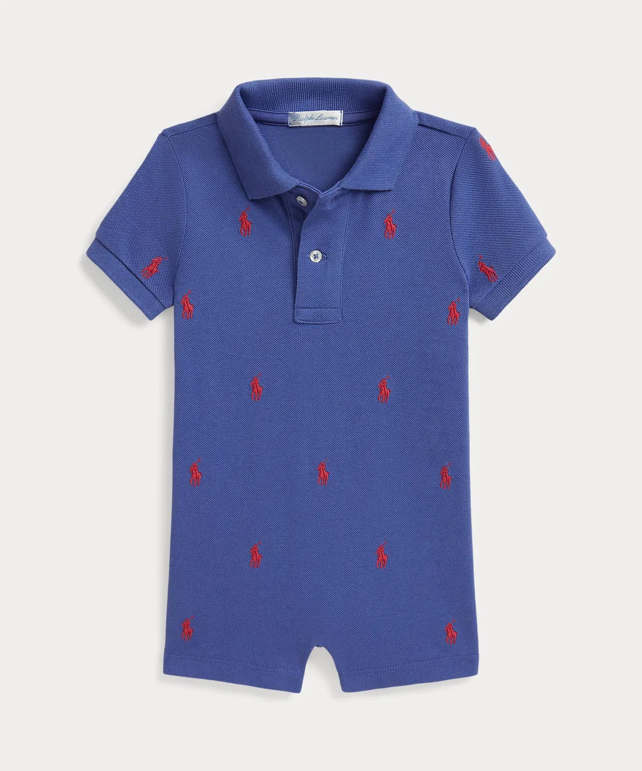 Поло-платье Polo Ralph Lauren из хлопкового мешка с вышивкой пони, мультицвет