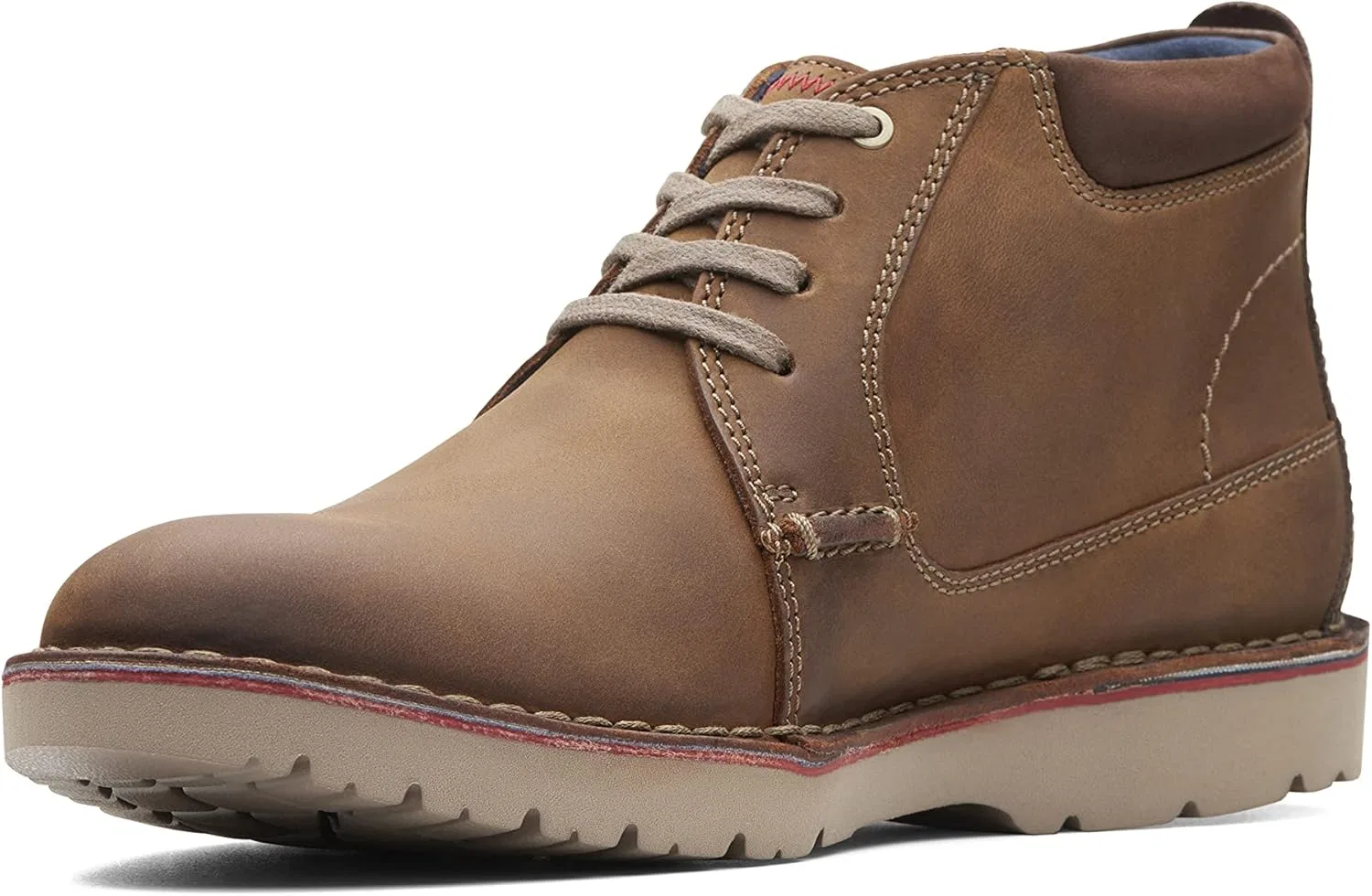 Мужские ботинки Clarks Vargo Mid, Brown Dark Tan Leather — фото 4