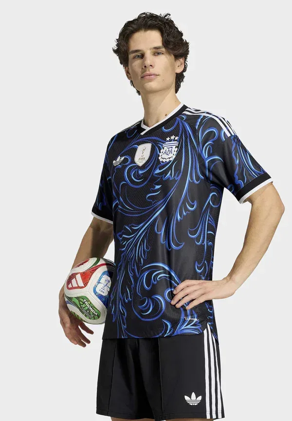 Футболка Adidas Performance Argentina 26 away authentic jersey, черный, прозрачно-синий, синий всплеск