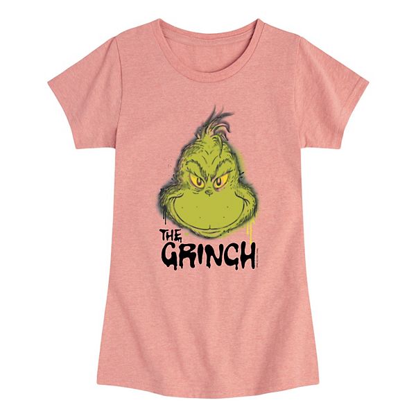 

Футболка с принтом Girl's Dr Seuss The Spray Paint Grinch, Desert Pink
