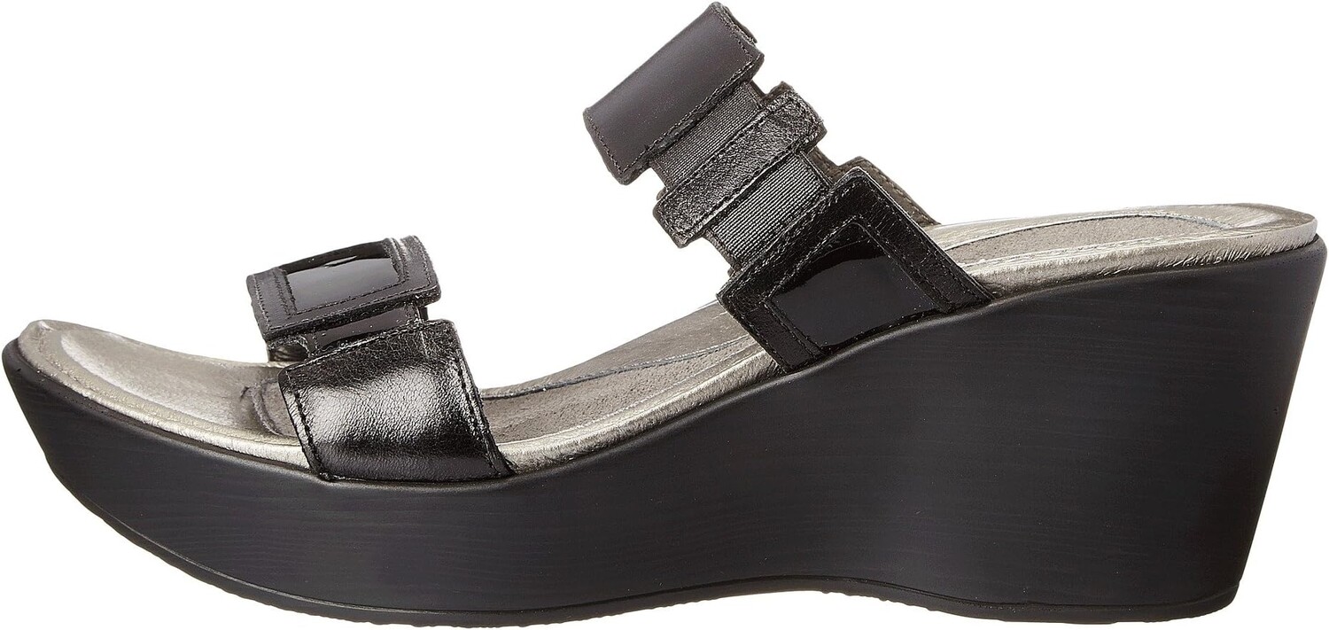 Босоножки Treasure Naot, цвет Black Madras Leather/Black Patent Leather — фото 4