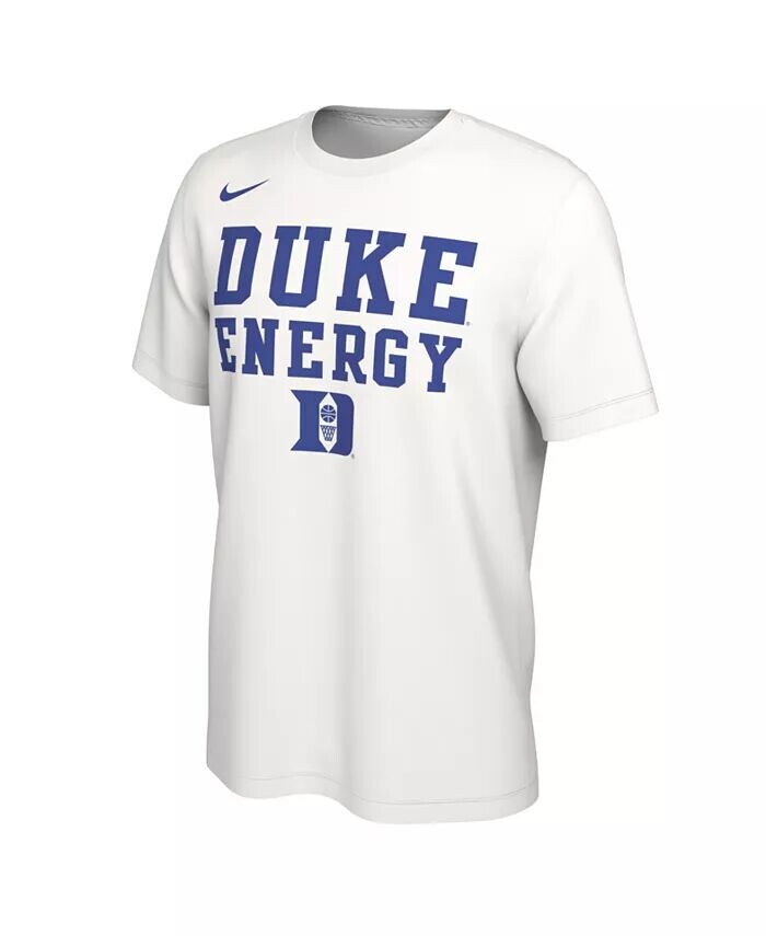 

Мужская белая футболка Duke Blue Devils 2024 On Court Bench Nike, белый