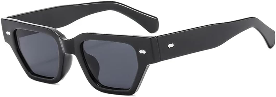 

Солнцезащитные очки с защитой UV400 | «Кошачий глаз» с заклепками, черно-желтые | для женщин и мужчин, для занятий спортом на открытом воздухе и вождения DSVIGF, Black Black