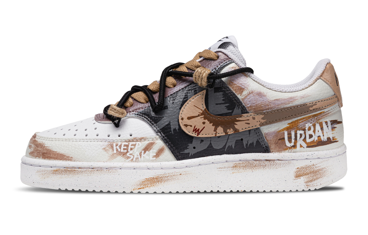 

Nike Court Vision 1 Beast низкие скейтборд кроссовки мужские белый коричневый black