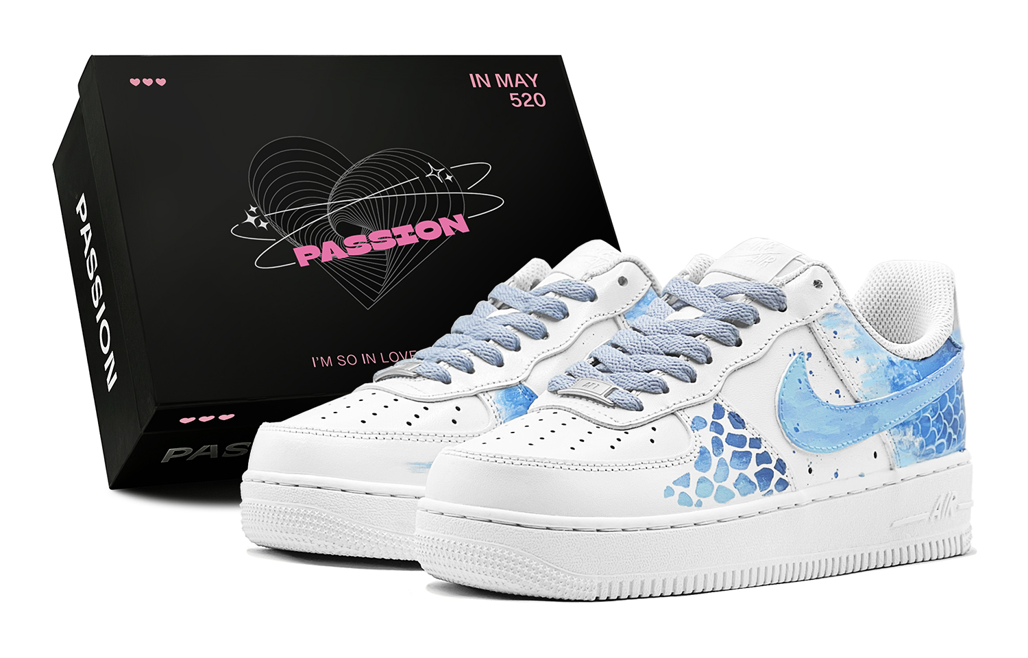 

Nike Кроссовки Air Force 1 Slip Low Top для скейтбординга, мужские, синие, белые