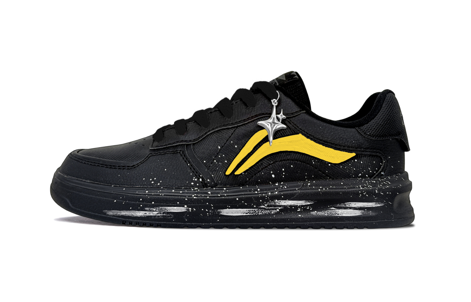 

Повседневные мужские кеды для скейтбординга Lantern Festival, устойчивые к истиранию, с эффектом увеличения роста, низкие LINING, черный