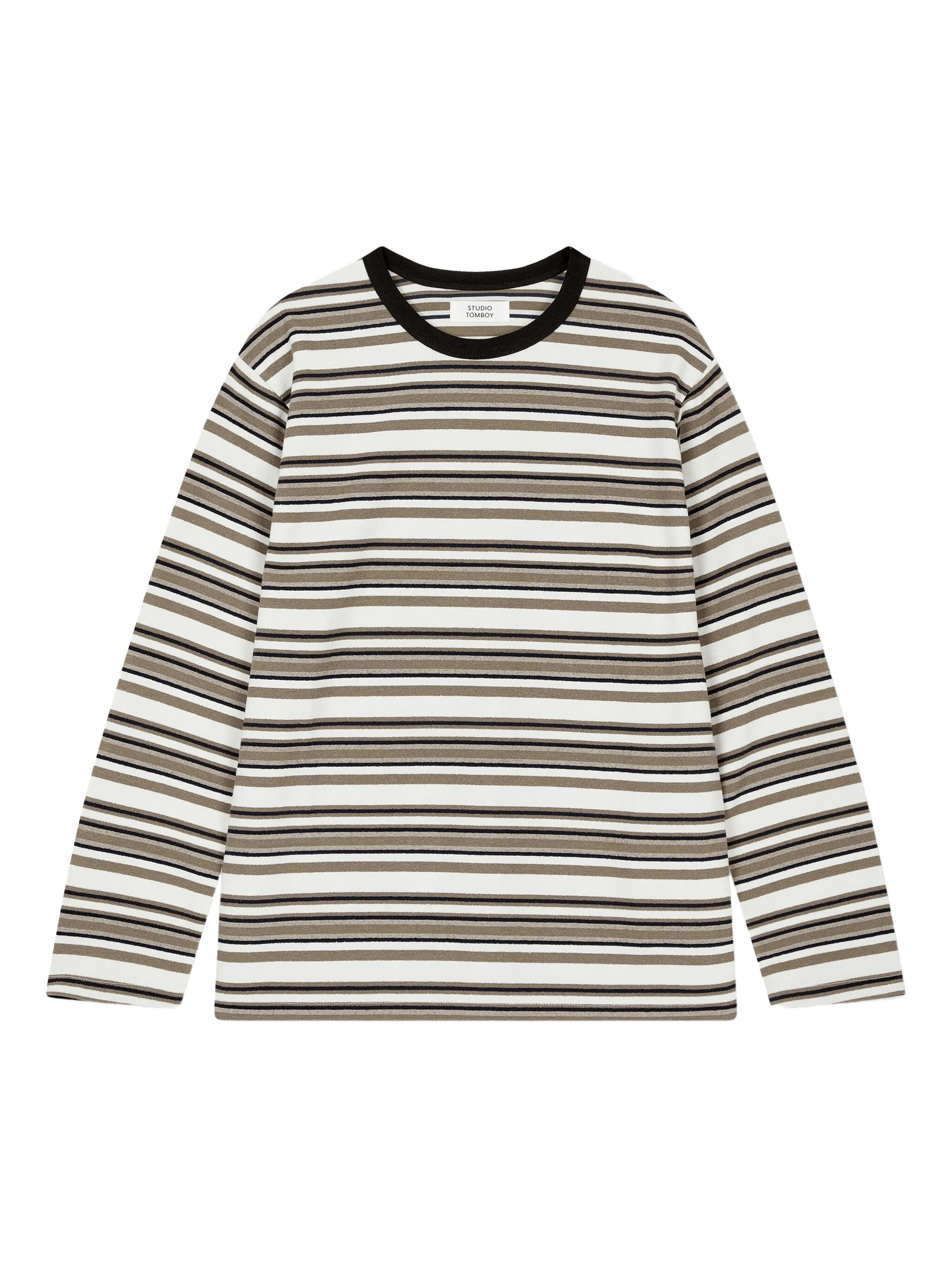 

Полосатая футболка с длинными рукавами Tomboy, кремовый