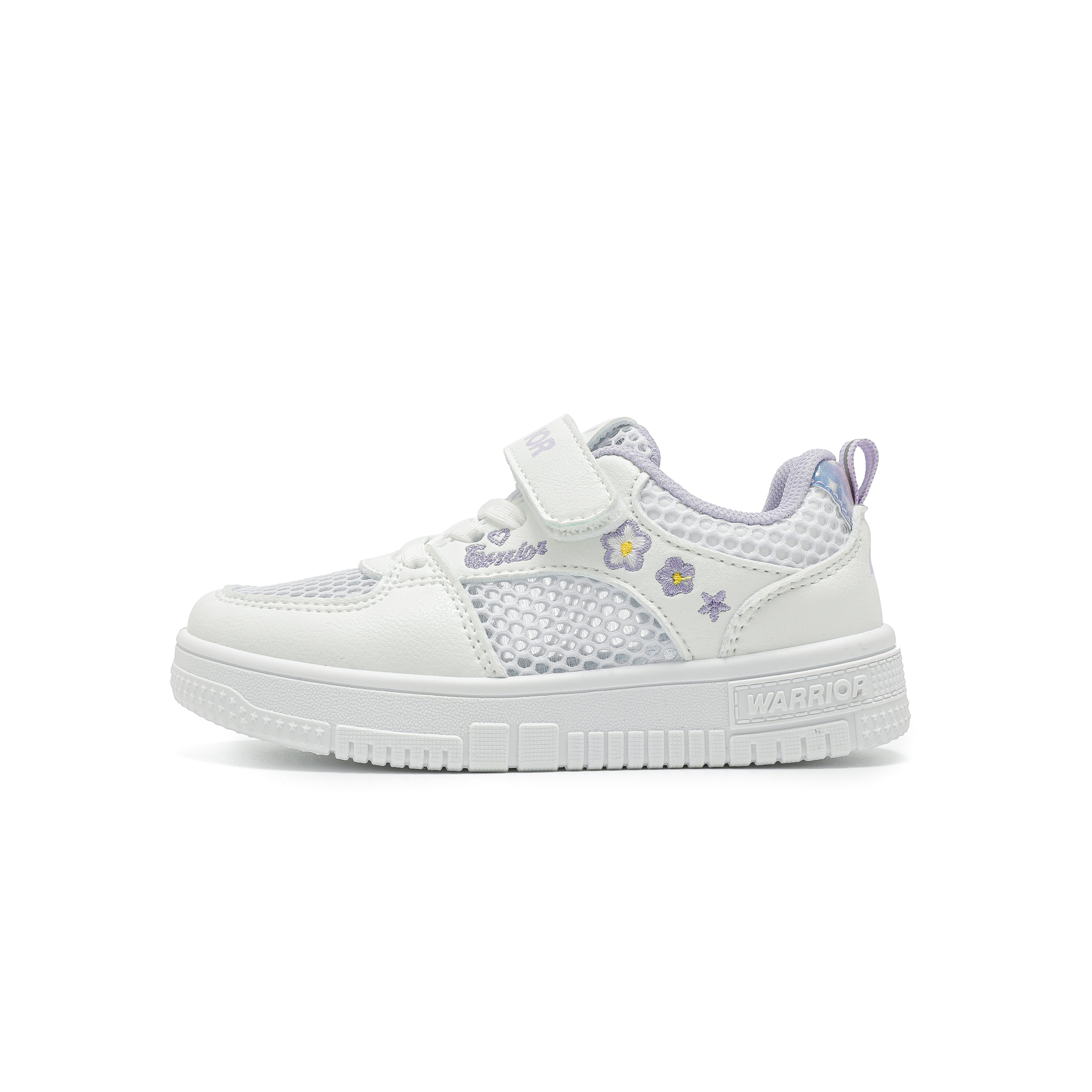 

Дышащие, легкие, амортизирующие, низкие детские кроссовки для скейтбординга WARRIOR, белый/фиолетовый