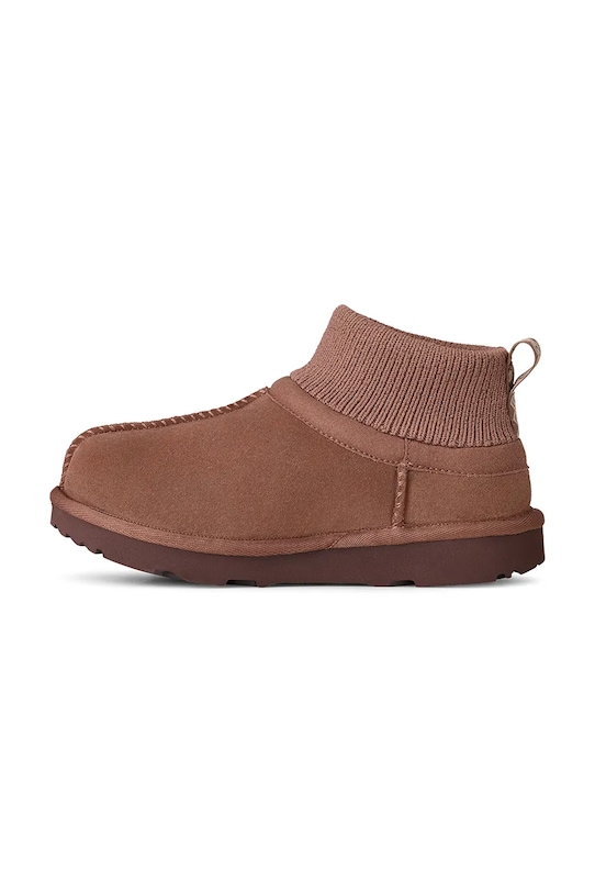Детские замшевые зимние ботинки KIDS' CLASSIC ULTRA STRETCH CUFF Ugg, коричневый — фото 4