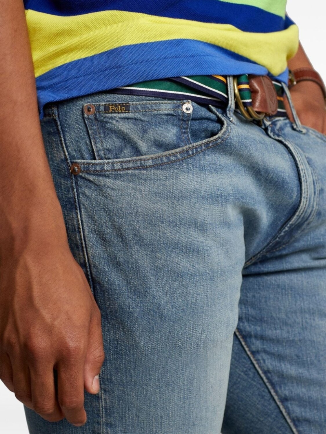 Polo Ralph Lauren прямые джинсы 'Varick', синий — фото 4