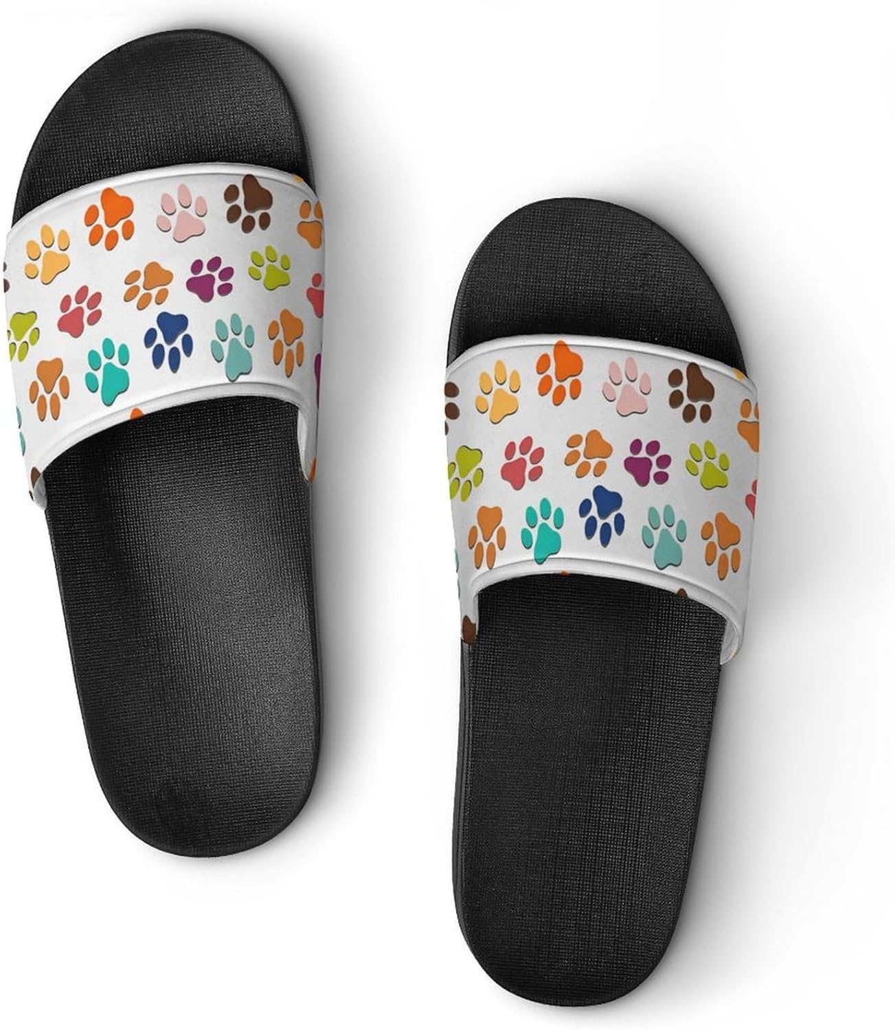 

Тапочки для ванной Jeireumteor Cartoon Ducks с мягкой подошвой, открытым носком и шлепанцы для душа, унисекс, для женщин и мужчин, для дома, Colorful Dog Print