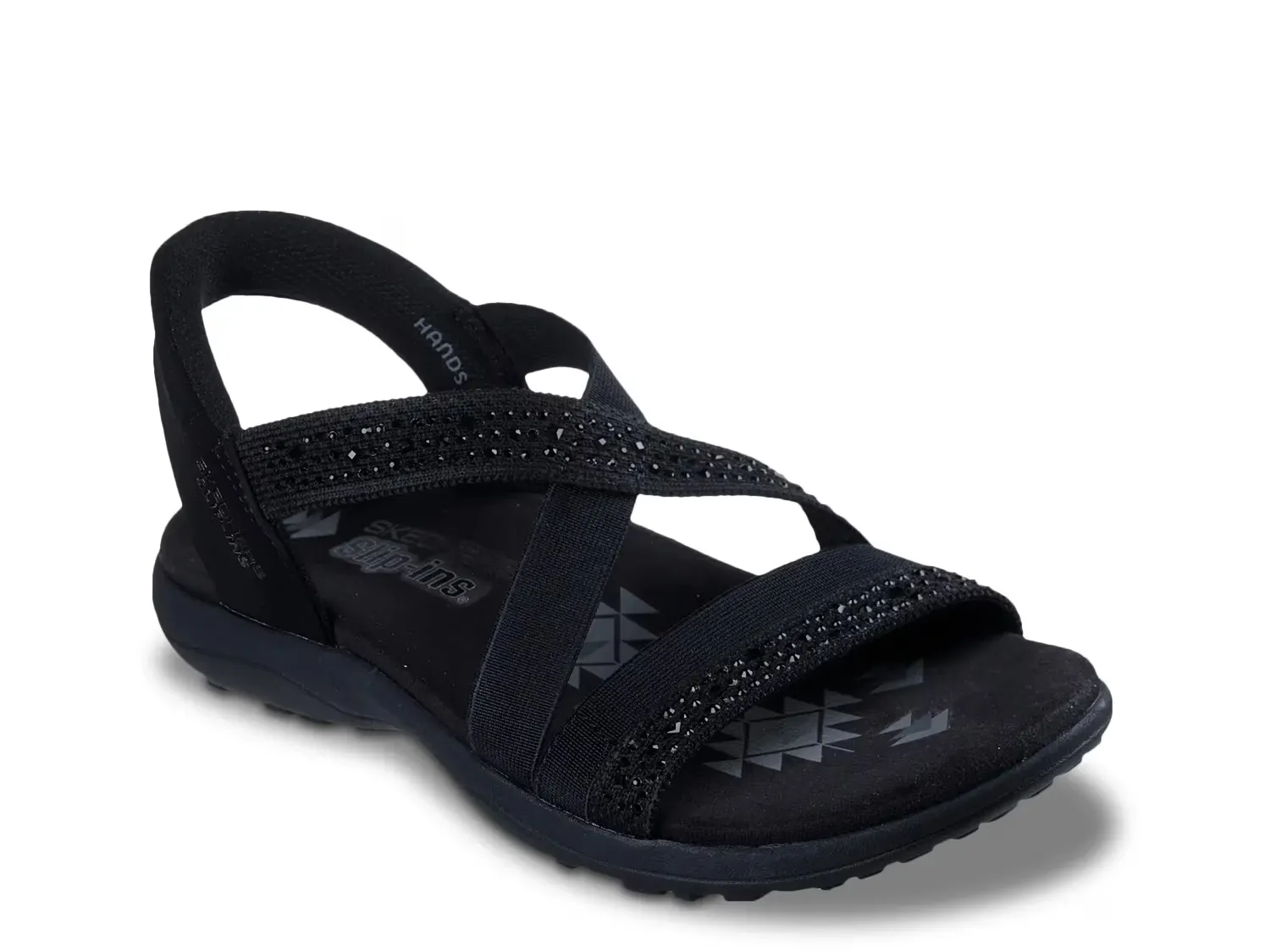 Slip-Ins: Reggae Slim Summer Sparkle Сандалии Skechers, Black