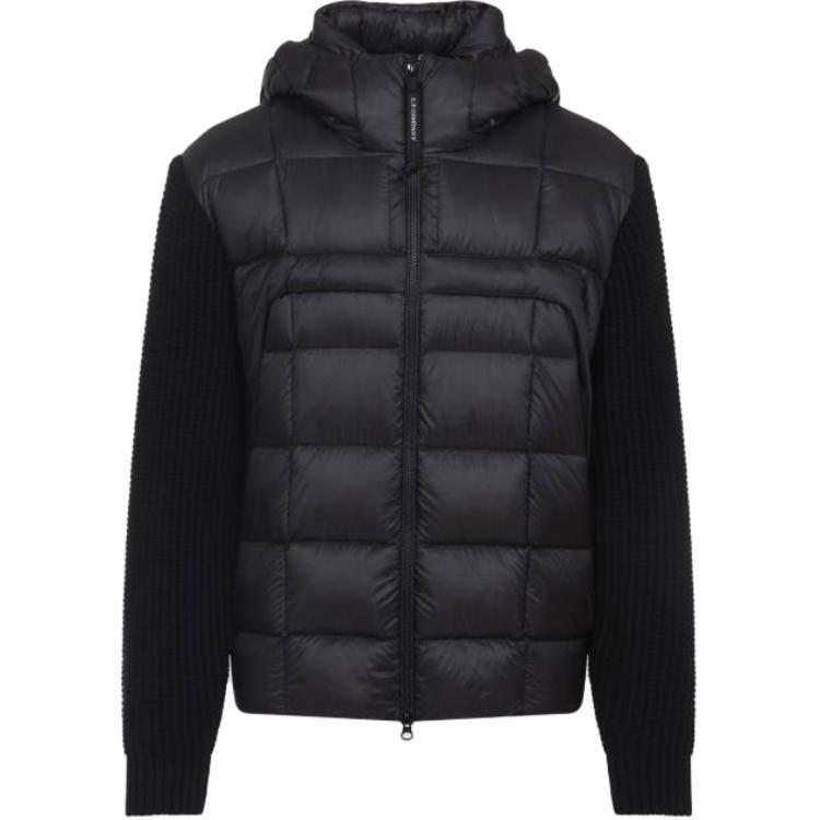 

C P Company Утепленная Куртка с Капюшоном и Вставками из Шерсти C.P.Company, черный