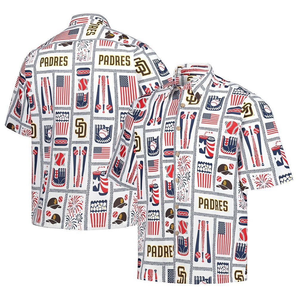 

Мужская белая рубашка на пуговицах Reyn Spooner San Diego Padres Americana, цвет Pad White