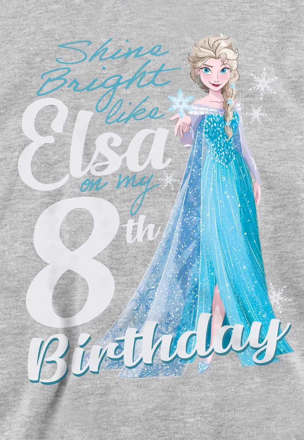 Детская худи Disney Frozen с принтом Эльзы, Athletic Heather, серый — фото 2