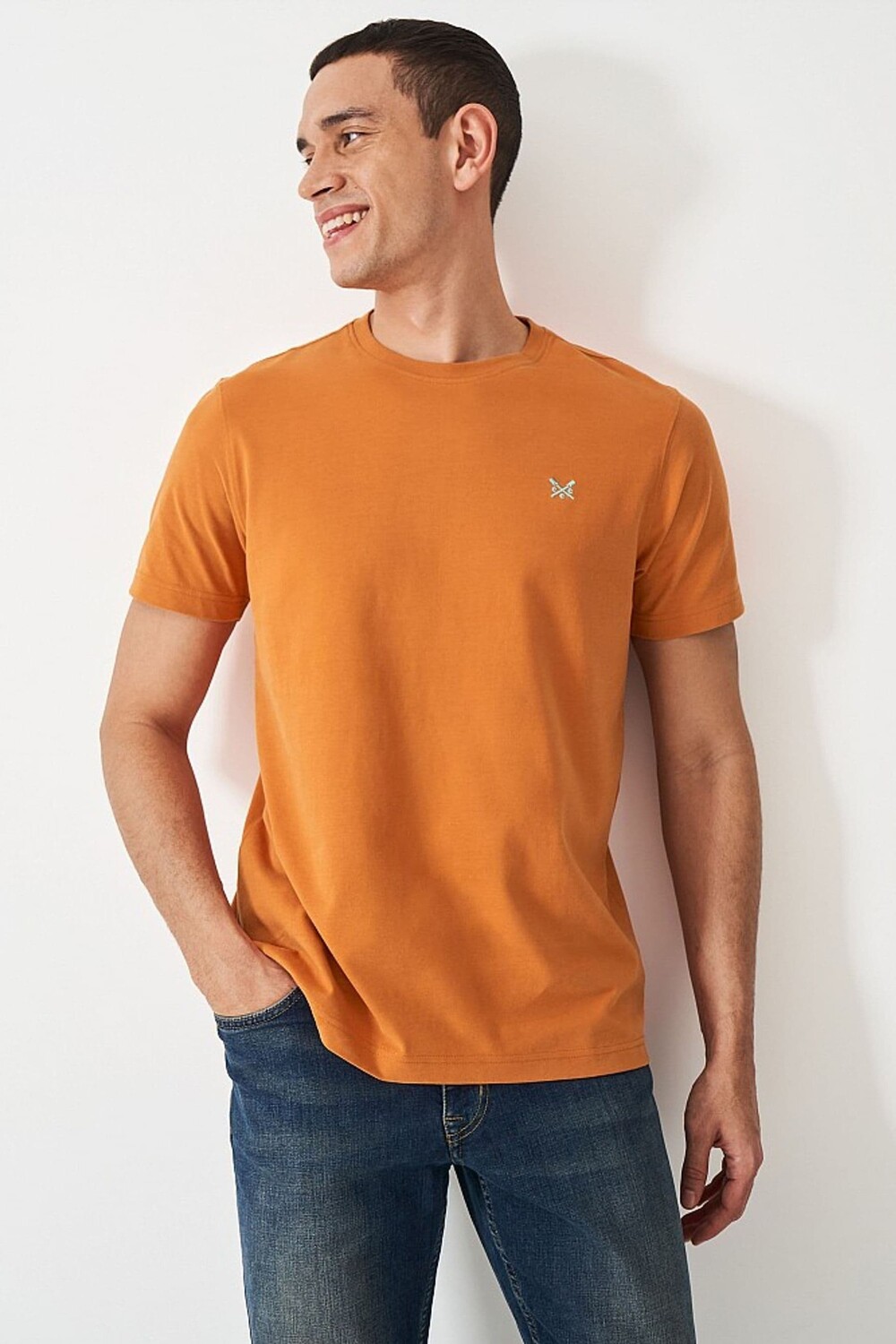 

Классическая футболка из гладкого хлопка для экипажа Crew Clothing Company, оранжевый