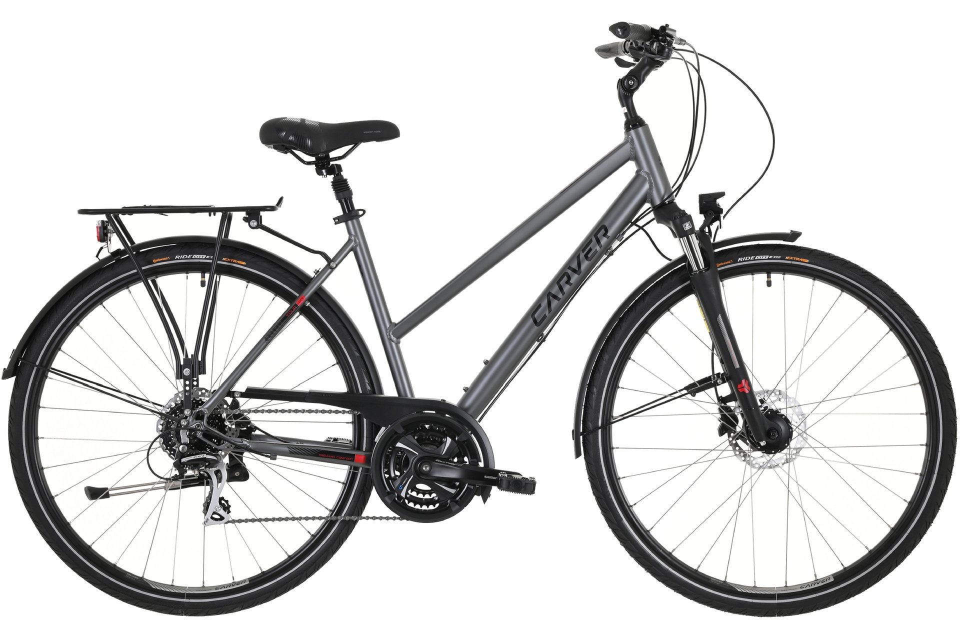

Треккинговый велосипед Carver Tour 110 - 28 дюймов - Damen Sport - 2024, цвет Grau|darkanthracite black red