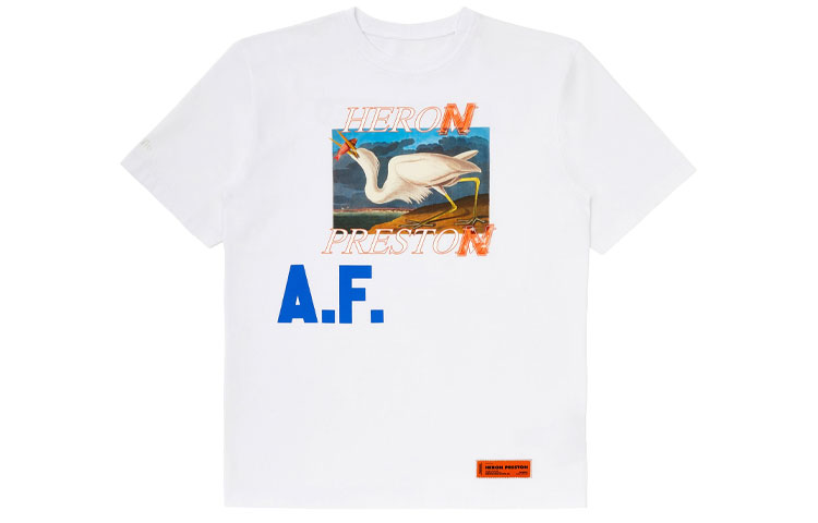 

Футболка с принтом логотипа HERON PRESTON, белая