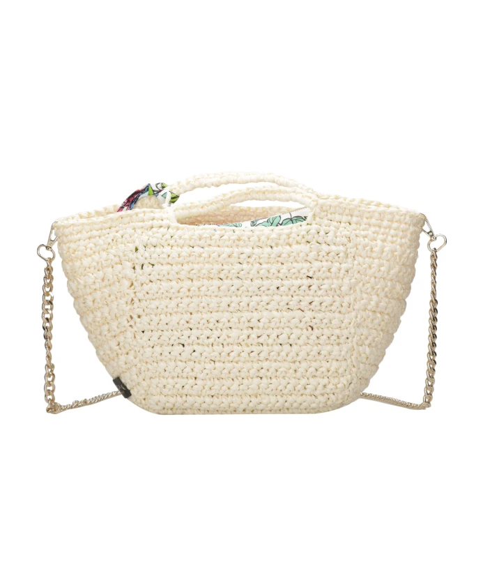 

Сумка из рафии со съемным клатчем Chica, бежевый