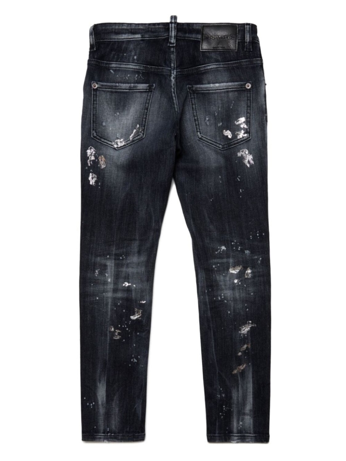 

Dsquared2 прямые джинсы с эффектом разбрызганной краски, черный