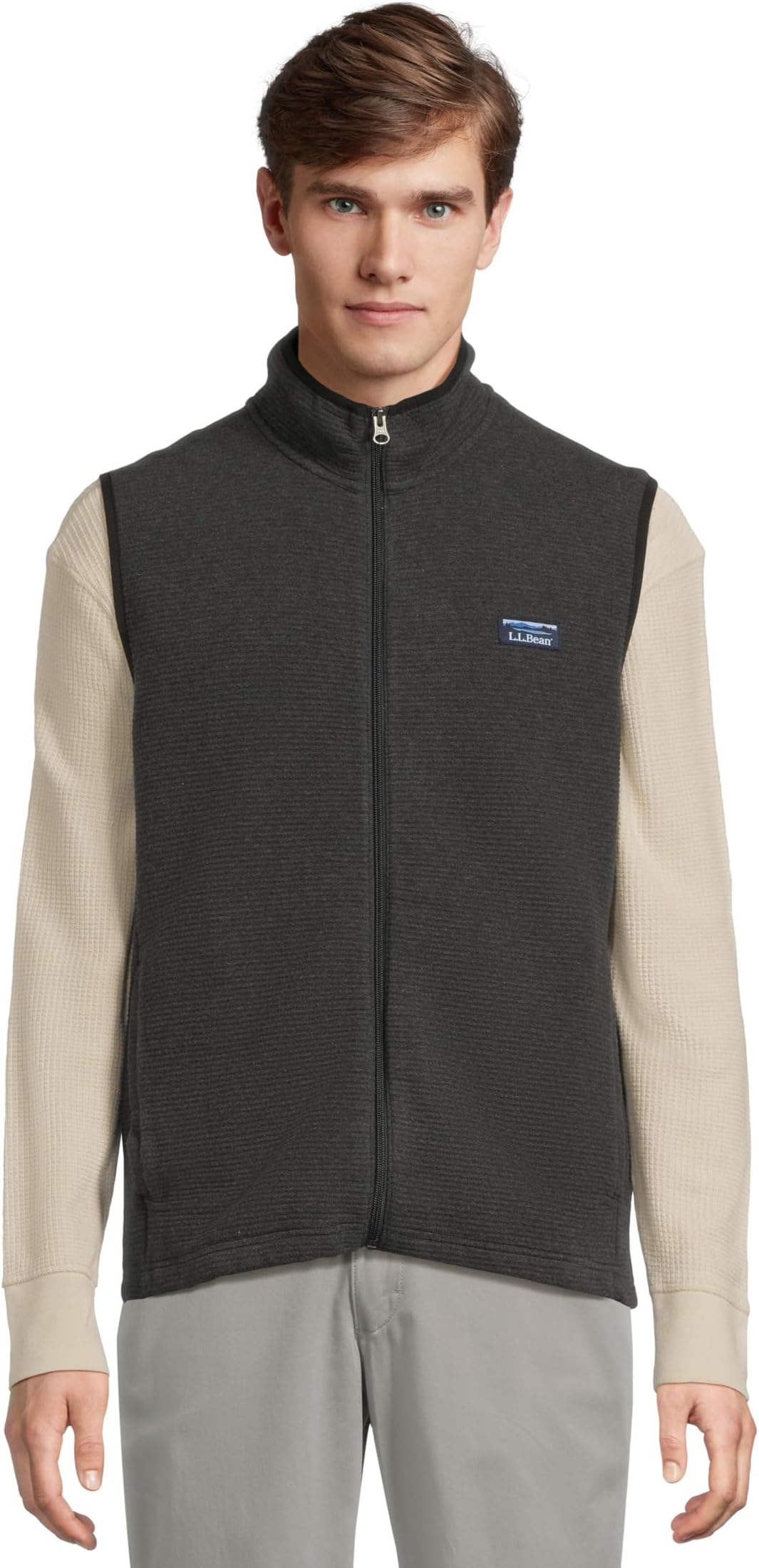 

Жилет L.L.Bean Lakewashed Double-knit Vest, цвет Dark Charcoal Heather