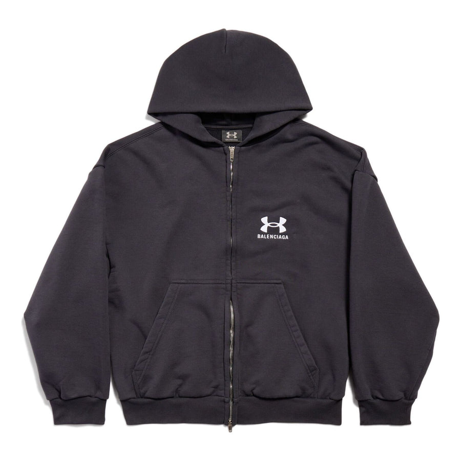 

Куртка Balenciaga x Under Armour Zip-Up Hoodie 'Black White', черный