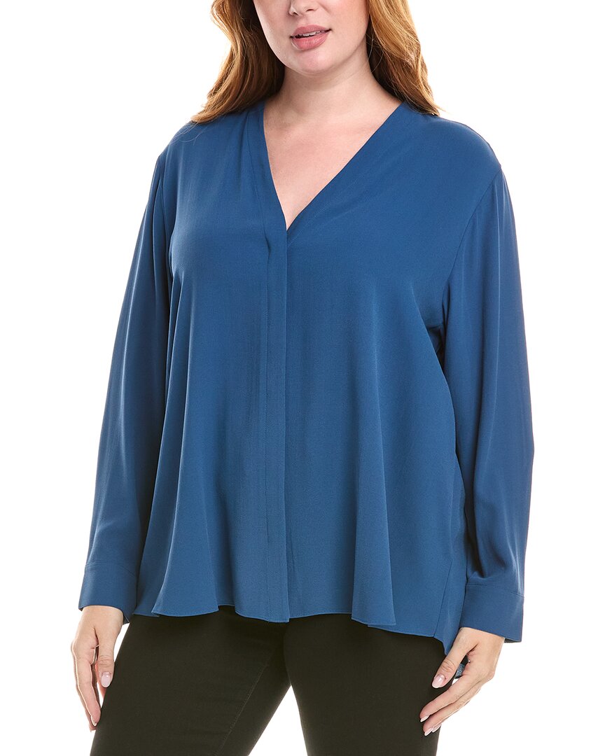 

EILEEN FISHER Плюс Шелковая блузка, синий