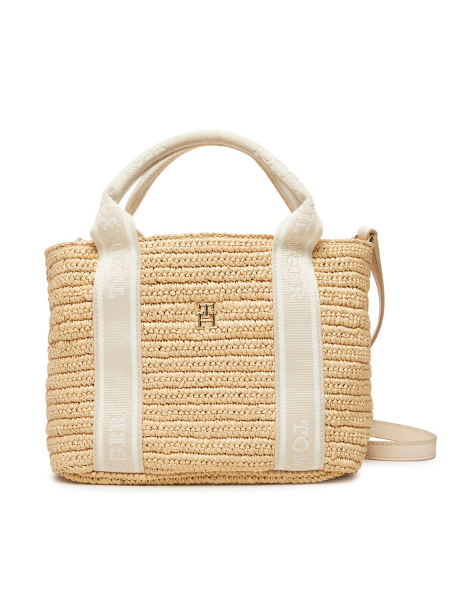 

Сумка Th Spring Logo Mini Tote Aw0Aw17199 Tommy Hilfiger, бежевый