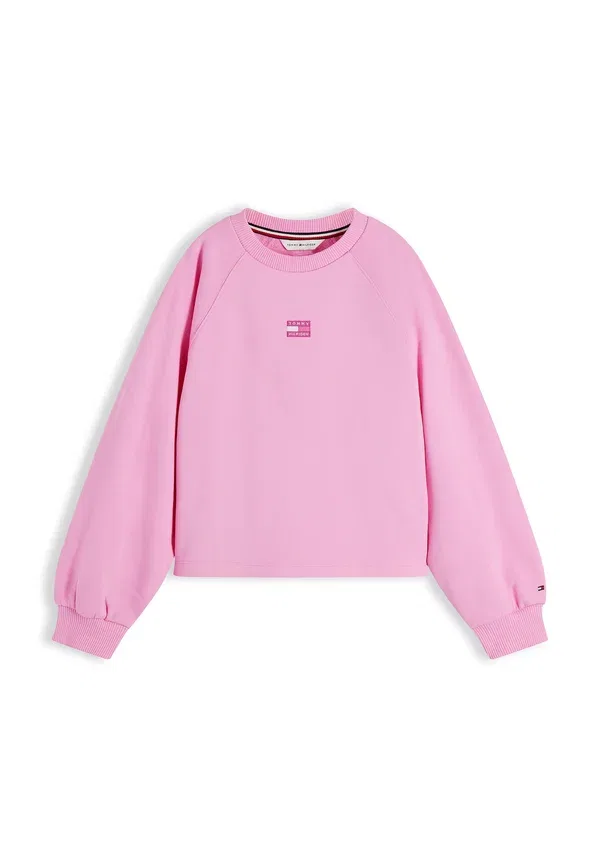 Толстовка Tommy Hilfiger Tonal flag, розовый маргаритка — фото 4
