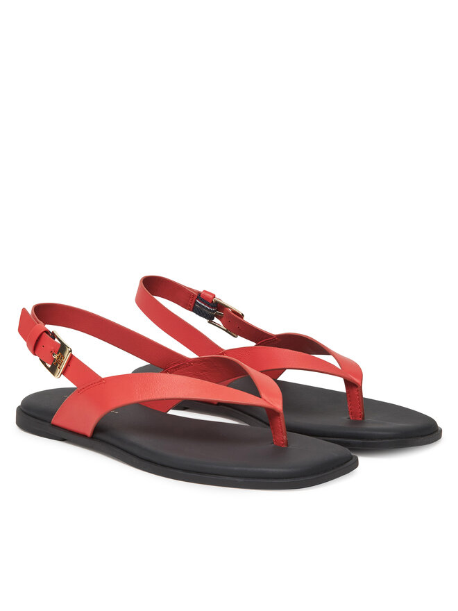 Сандалии Color Block Thong Flat Sandal FW0FW08883 Tommy Hilfiger, оранжевый — фото 2