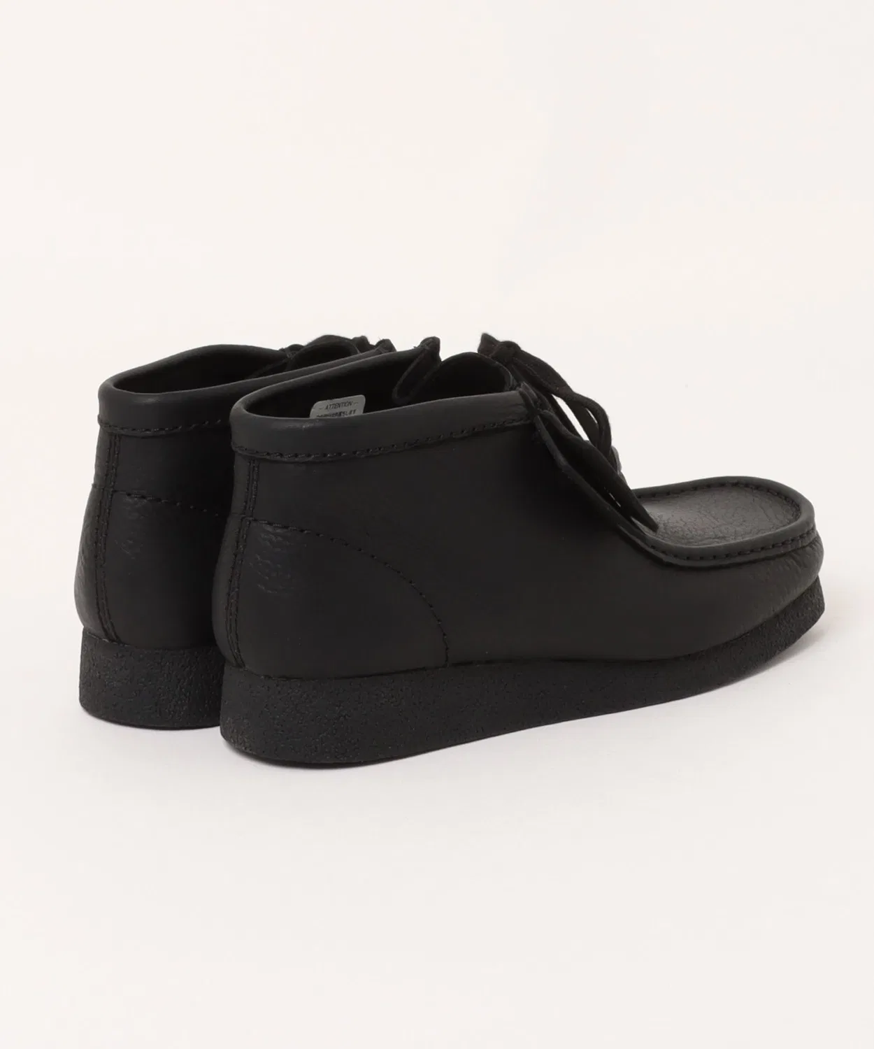 Ботинки Wallabee Evo на шнуровке Clarks кожаные чёрные — фото 2