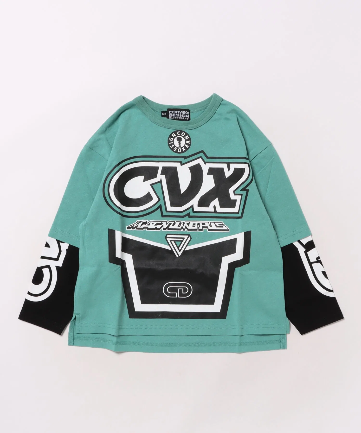 Детская футболка с длинным рукавом CONVEX U-neck синяя — фото 4