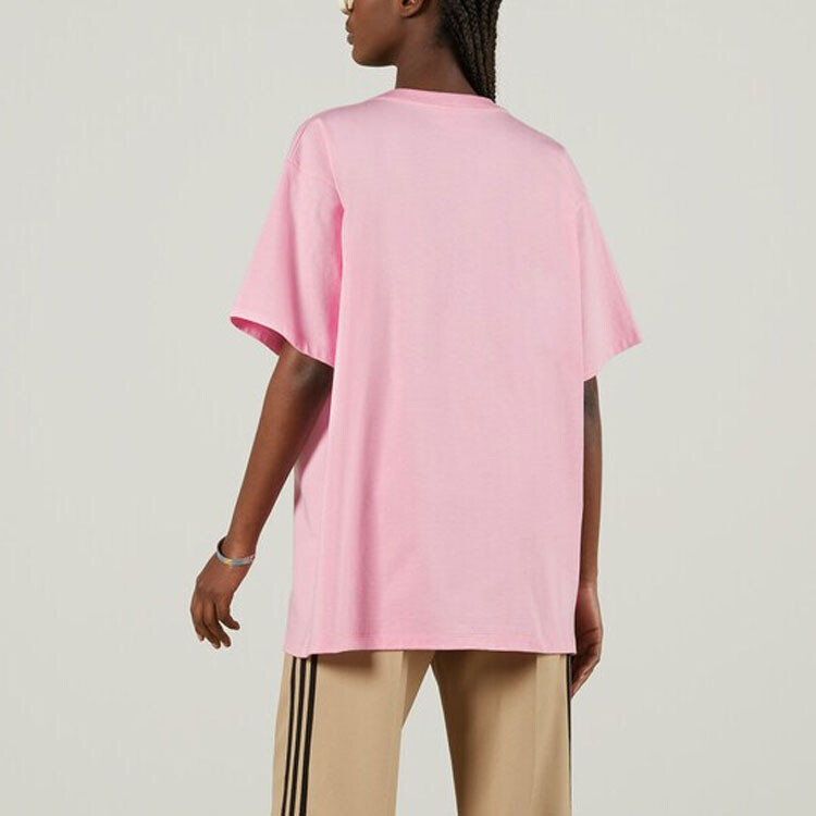 Футболка женская Adidas X Gucci, лимитированная коллаборация, розовый — фото 4