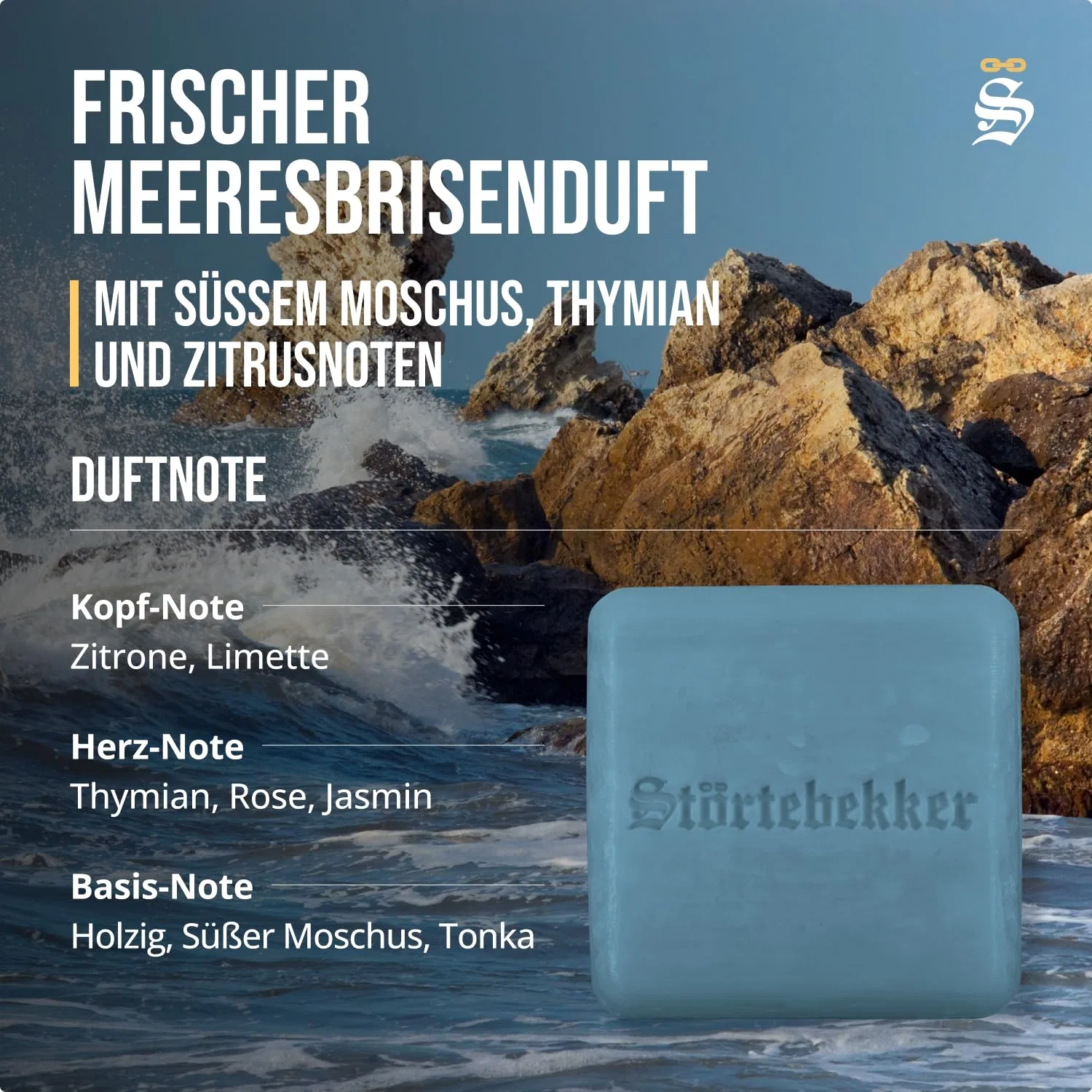 Твердый шампунь-мыло 3-в-1 «Sea Breeze» от Störtebekker (.) Störtebekker Shaving Accessories, 3 X 100 G — фото 3