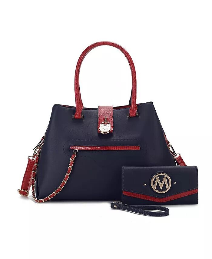 

Большая сумка Edith от Mia K с кошельком Mkf Collection, синий