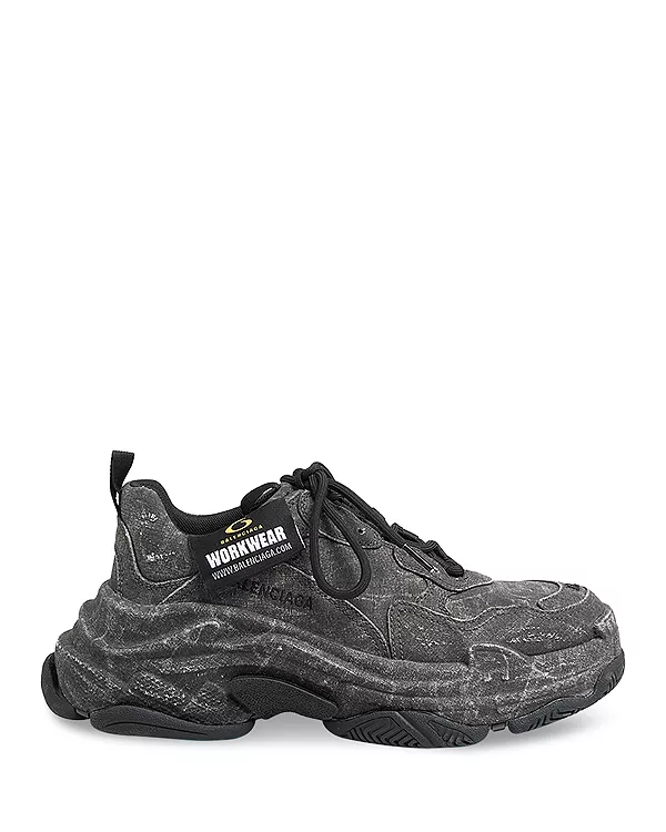 Мужские рабочие кроссовки Triple S Balenciaga, черный — фото 4