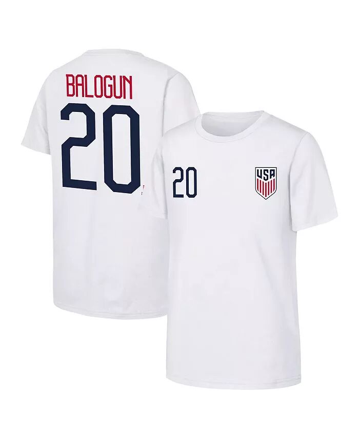 

Футболка мужская Folarin Balogun белая USMNT с именем и номером Outerstuff
