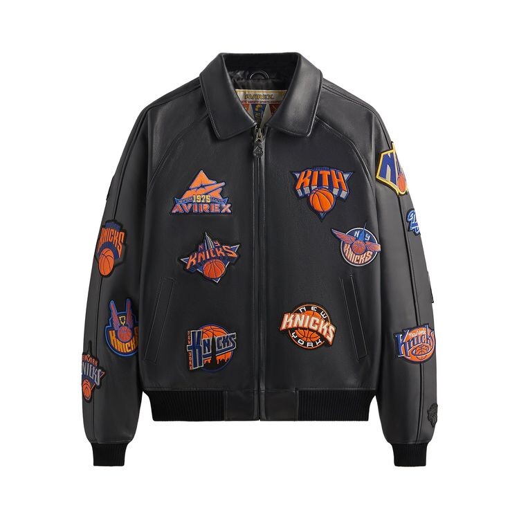 

Куртка Kith & AVIREX For The New York Knicks Icon Jacket Black, черный