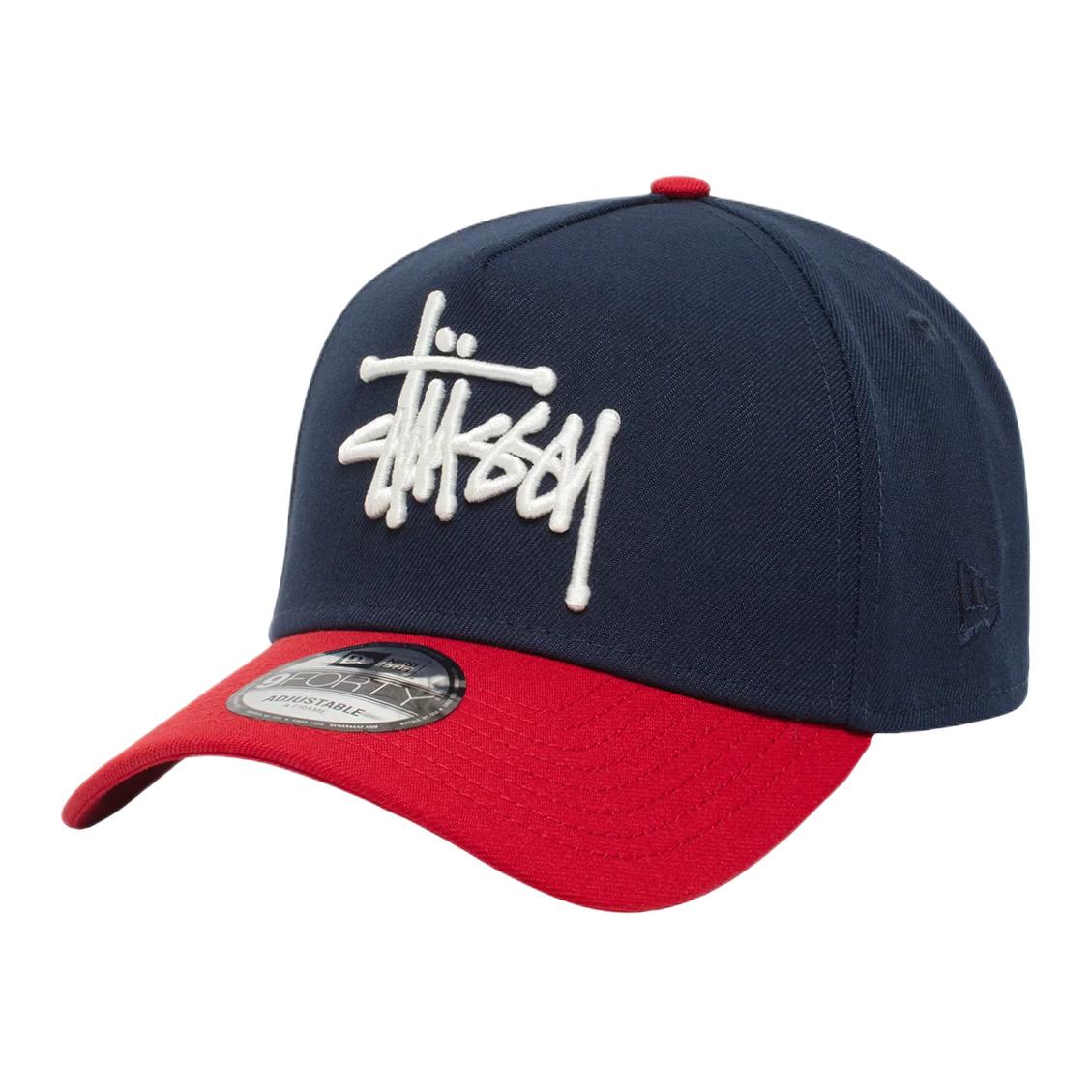 

Stussy Бейсболка унисекс из полиэстера морской синий с красным, Marine Blue/Red