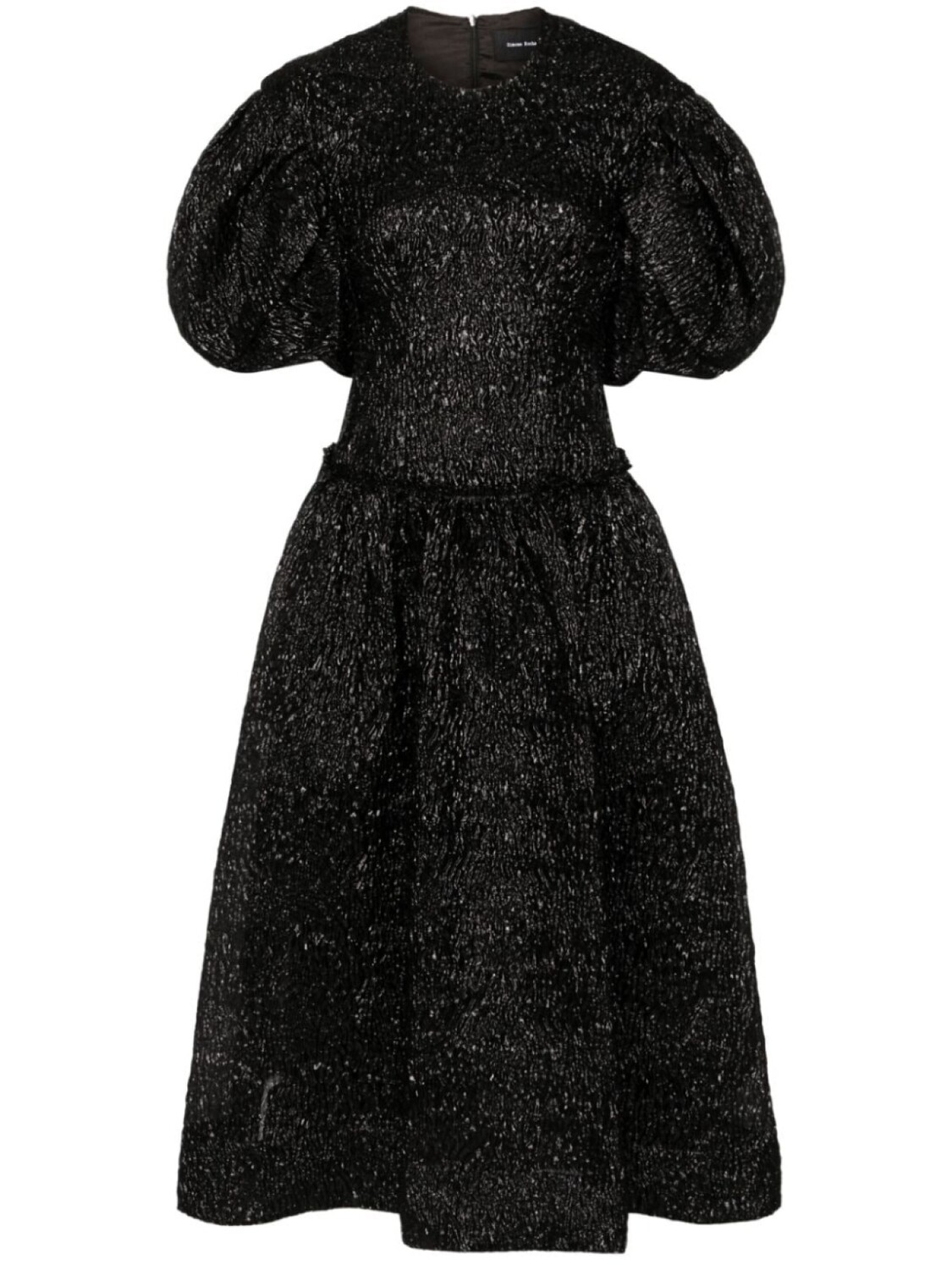 

Simone Rocha жатое платье миди, черный