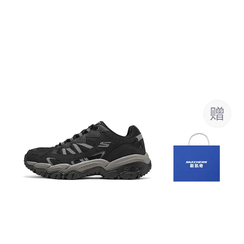 

Skechers Туристические ботинки Adventurer Low Top мужские черные, цвет Black+Shopping Bag