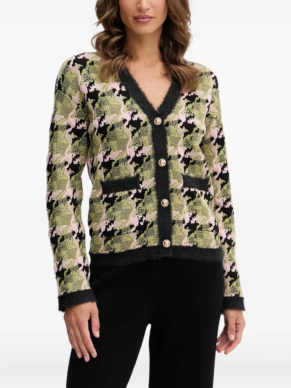 

Кардиган в ломаную клетку Silvian Heach, зеленый