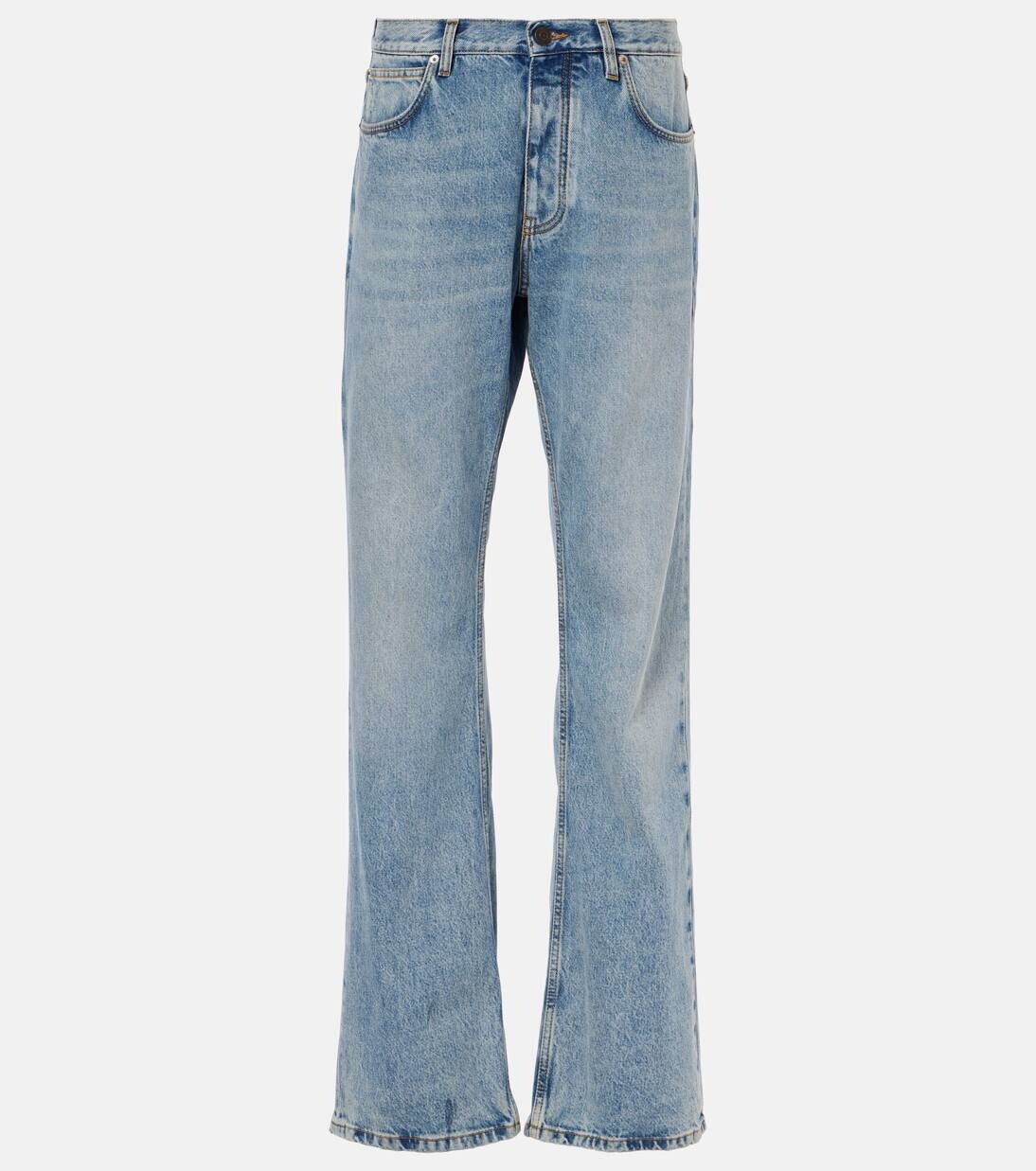 

Прямые джинсы с низкой посадкой Balenciaga, цвет iced blue