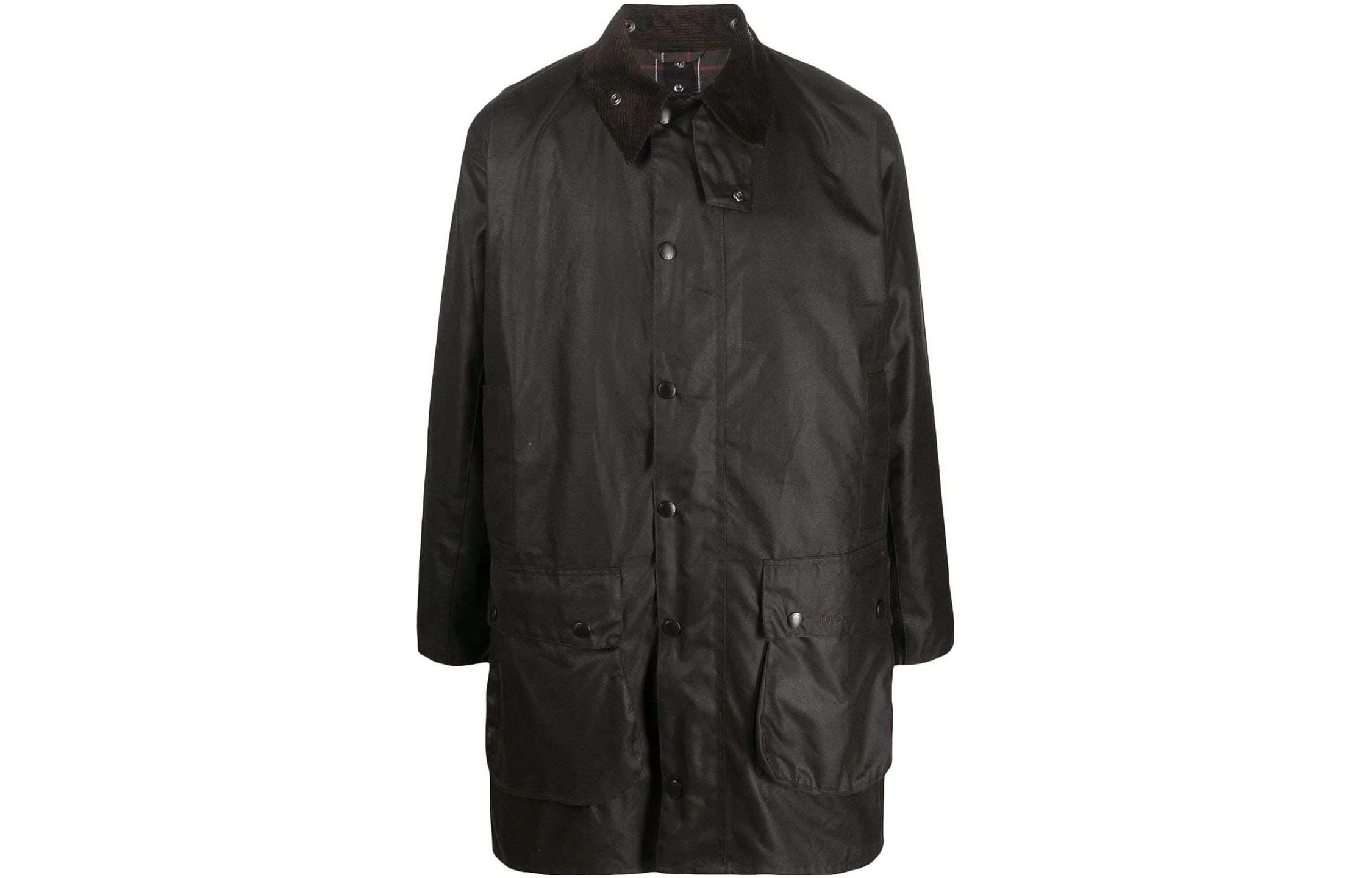

Верхняя куртка Northumbria с контрастным воротником BARBOUR, черный
